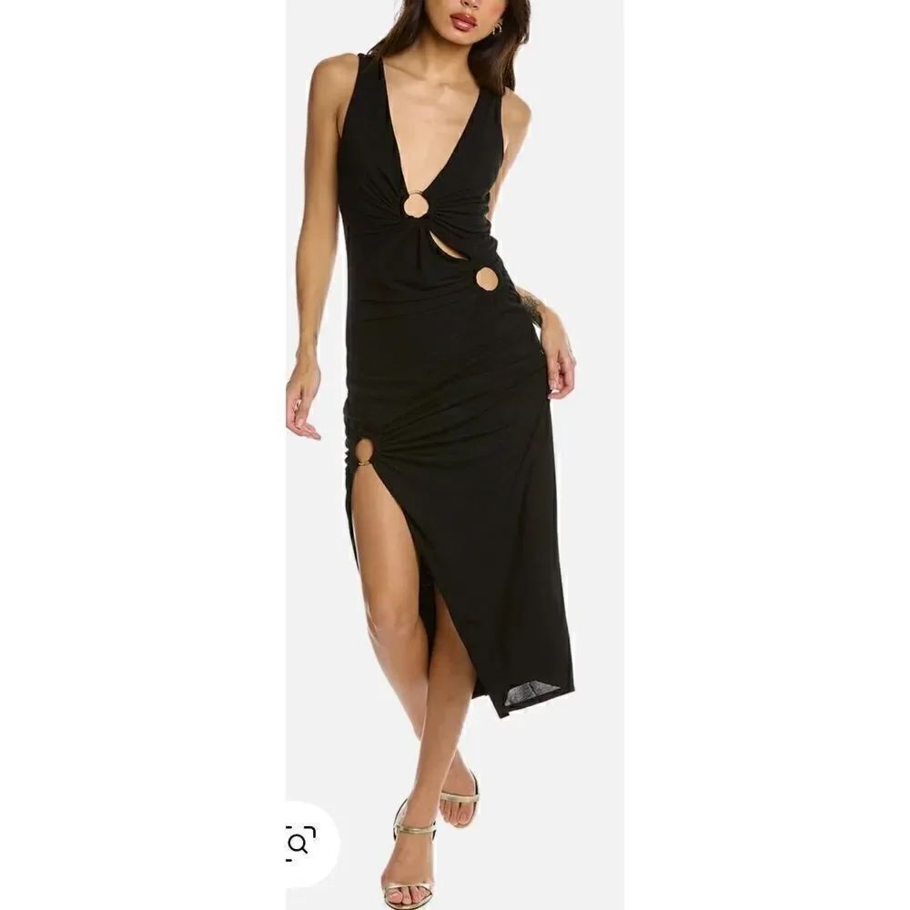 Nicholas Maddy Midi Dress in Black NWT Size 2